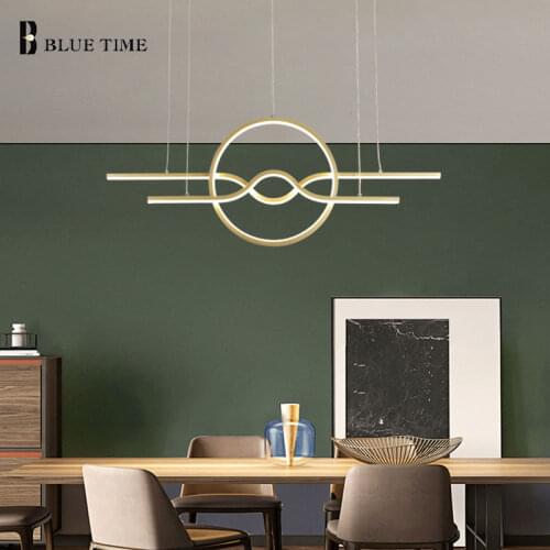 Modern LED Pendant Light for Living Room Dining Room Kitchen Parlor Decor Hanging Lighting Home Indoor Pendant Lamps Gold Black