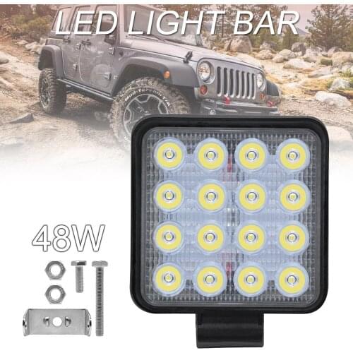 4 Inch 48W Work Light Car LED Working Light Bar Flood Combo Driving Lamp 4800LM for Truck SUV 4X4 4WD ATV Offroad Car Motorcycle