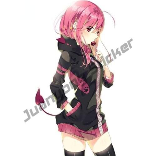 Fairy Tail Anime Girl Hot Pink Hair DIY Stickers Body for Car Bumper Camper Window Car Decals Scratch-Proof Exterior KK13x7cm
