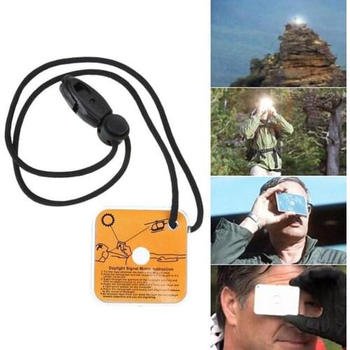 Worthwhile 1 Piece Outdoor Reflective Signal Mirror Portable Emergency Survival Kit Camping Hiking Long Distance Communication