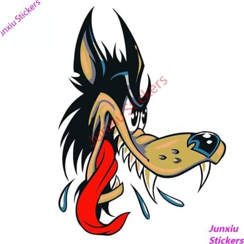 Funny Big Bad Wolf Car Stickers Styling for Bumper Window Camper Laptop Vinyl Decals Waterproof Exterior Accessory PVC13x10cm