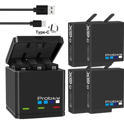Original Probty for GoPro Hero 7 Hero 6 Hero 5 Black Batteries or Triple Charger fit GoPro Hero7 Black Battery Accessories
