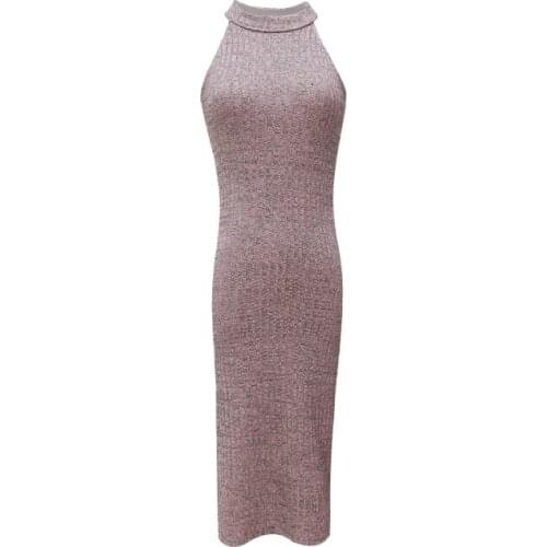 ZC1649 2020 Spring summer and autumn women fashion show round collar slim wrap hip dress cheap wholesale