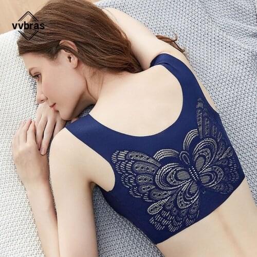 Vvbras High Quality Popular Sexy Female Seamless Sports Bra Latex Bras for Women Beautiful Back Fitness Brassiere Bra Push Up