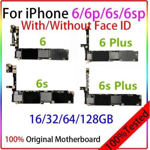 100%Original unlock For iPhone 6 / 6 Plus / 6s / 6s Plus Motherboard No touch ID Logic Board With Chips IOS System full test