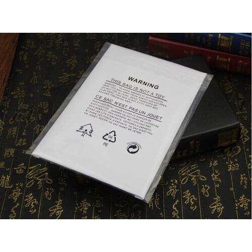 100 Pcs/ Lot Self Adhesive Resealable Clear Plastic Bags with "Not a Toy" Warning Words Thick Sealing Clothes Gift Packaging Ba