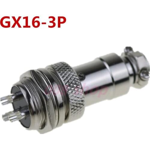 Free shipping 2Pair=4Pcs GX16-3P 3Pin 16mm Male&Female Wire Panel Connector plug Circular Aviation Connector Socket Plug