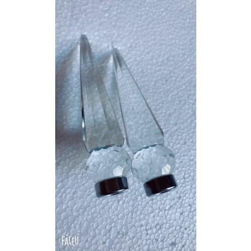 40pc Antique Clear Hand Cut Spearhead Crystal Chandelier Prisms Free Shipping