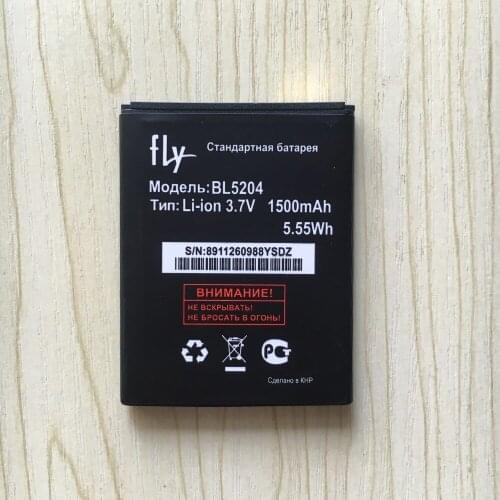 1500mAh battery For Fly IQ447 BL5204 mobile phone Batteries + track code