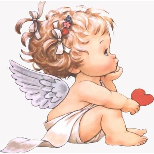 5D DIY Diamond Painting Cartoon Angel Cross Stitch Children Room Decorative Wall Stickers Diamond Embroidery