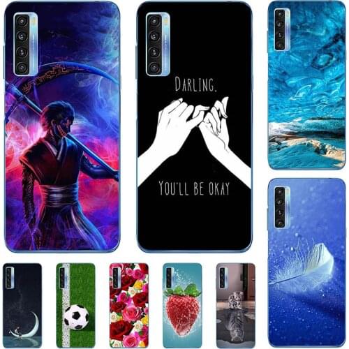 For TCL 20 Pro 20 SE T781 20S Case For TCL 20L Plus Cartoon Pattern Soft TPU Cover Coque Animal Flower Shell
