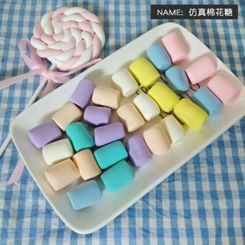 Color Clay Simulated spun sugar fake Artificial marshmallow dessert model cake decorating showcase photography 50pc/lot