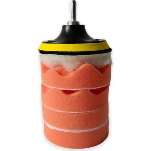 7Pcs 3/4 inch Car Polishing Waxing Sponge Wheel Polishing Disc Kit Set Sponge Disc Pad For Car Polisher Polishing Buffing Auto