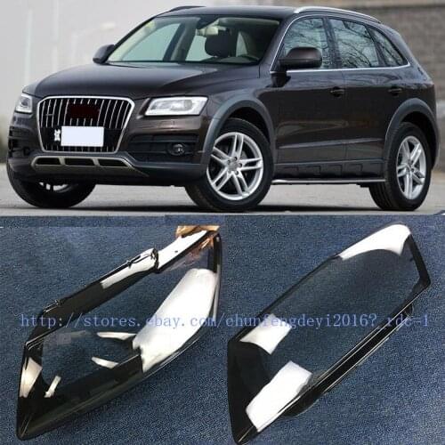 For Audi Q5 2014-2016 2pcs Left and Right Front Kit Cover Lens for Headlights + Glue Car modification accessories