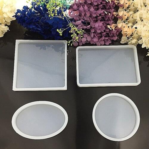 Crystal Epoxy Coaster Resin Mold Cup Mat Pad Casting Silicone Mould DIY Crafts Jewelry CraftsCrystal Making Tools