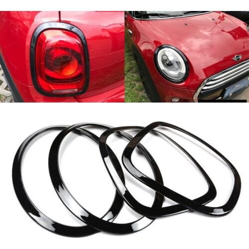 JXLCLYL 4pcs/set Headlight Taillight Surround Rim Trim Ring For Mini Cooper F55 F56