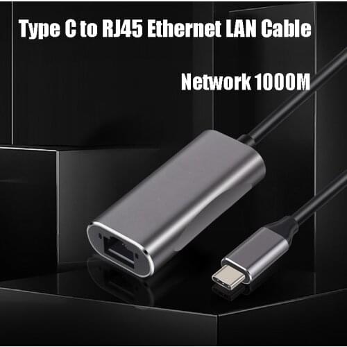 Type C to RJ45 Ethernet LAN Internet Cable Adapter for MacBook Pro Computer Network 1000M USB C Ethernet to RJ45 Lan Converter