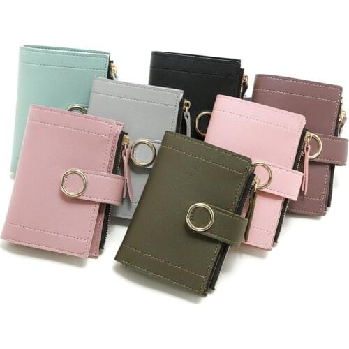 Geometric Women Cute Pink Wallets Pocket Purse Card Holder Patchwork Wallet Lady Female Fashion Short Coin Burse Money Bag