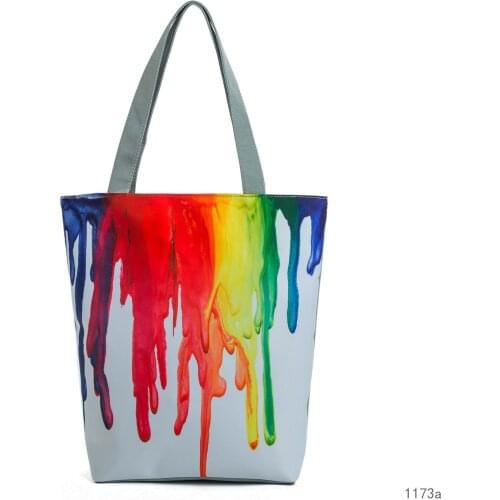 Painted Ladies Printed Bag Paint Pattern Ladies Handbags Graffiti Shopping Tote Bags