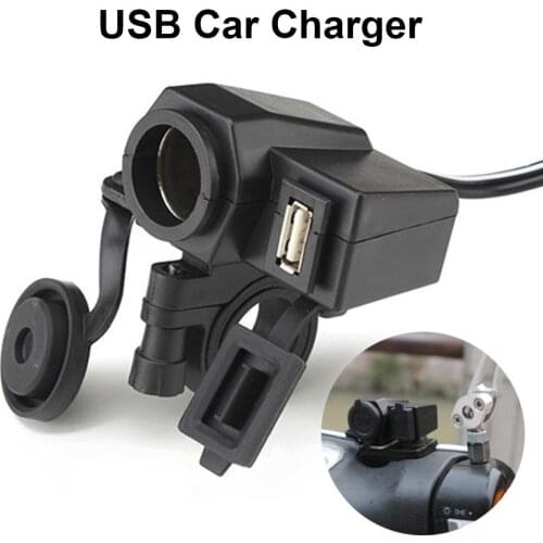 Motorcycle Cigarettes Lighter 2.1A USB Charger Waterproof Dustproof Power Adapter