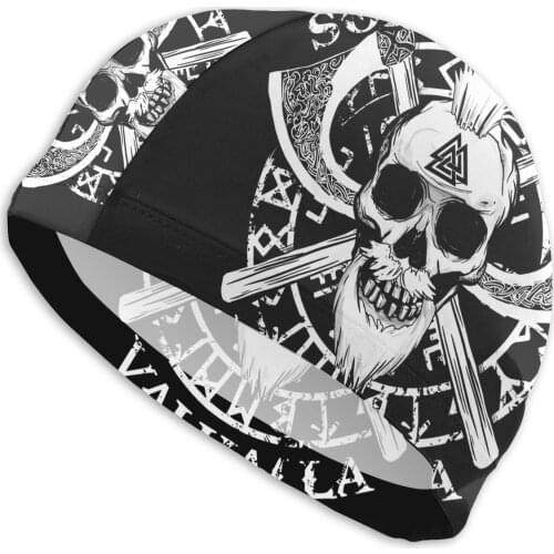 Mens Lagertha Swimming Cap SONS OF ODIN Viking Valhalla Thor Rune Val Bath Caps Swimwear For Swimming Pools