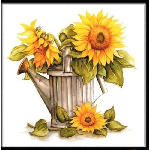 5d Diy Diamond Painting Cross Stitch Kit Embroidery Sunflower Decorative Painting Stickers Can Be Customized