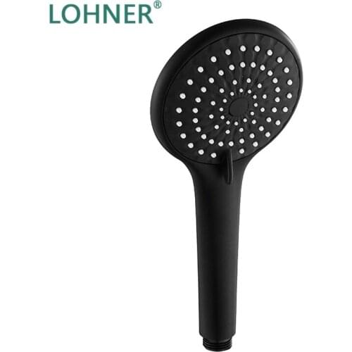 High Pressure Spa Hand Held Shower Head Rainfall Pommeau Cabezal De Douche Economie Eau Luxe Waterbesparende Douchekop Zwart