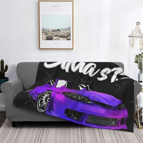 Nissan Silvia S15 Spec-R Throw Blanket Infrared Sauna Cotton Large Knit Plaid Bedspreads On Sofas Knitted Blanket