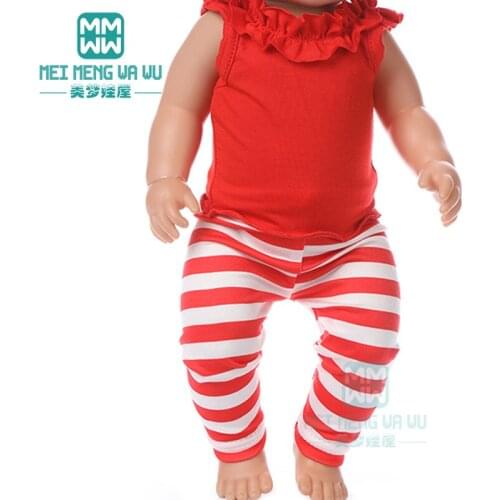 Clothes for doll fit 43-45cm baby new born doll and American doll fashion home service Casual Wear