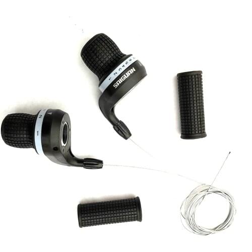 A pair 24S Twist Grip Gear Shifters Trip 3X7 Speed Twist Shifter Bicycle Bike Shifter Derailleur Compatible for Shimano