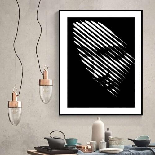 Postmodern Black And White Women Face Cuadros Abstract Figure Poster And Print Wall Art For Girl Living Room Fashion Home Decor