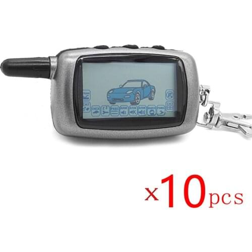 10PCS A6 2-way LCD Remote Controller Key Fob for Twage Starline A6 Russian Version Vehicle Security Two way Car Alarm System