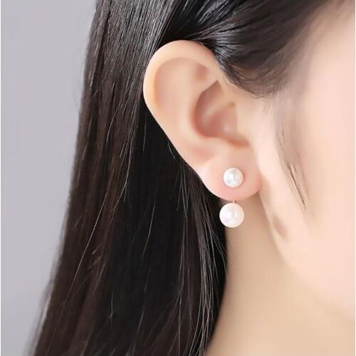 Earrings 2021 Trendy Fashion 925 Silver Pearl Silver Earrings Low Earrings Fashion Accessories Simple Bijoux Women Earring