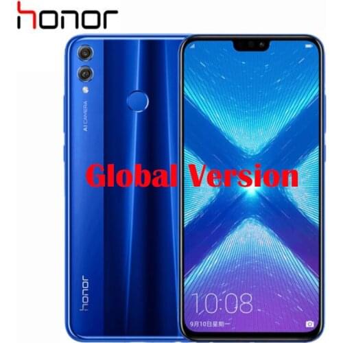 Global Version New Original Official Honor 8X Smartphone Google Play 6.5 Inch 3750mAh Android 9.0 Dual Back 20MP Cameras 4G 128G