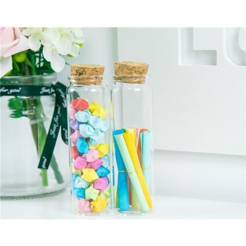 90ml Glass Bottles With Cork 37*120*27mm 12pcs/lot For Wedding Holiday Decoration Christmas Gifts