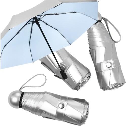 Super Anti UV Mini Umbrella Rain Women Manual/Automatic Sliver Coating Portable Sun Umbrella For Men 3 Folding Travel Umbrella