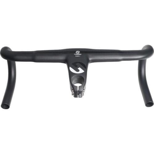 TOSEEK Ultralight 300g Full Carbon Road bicycle handlebars integral carbon handlebar with stem 400/420/440 x 90/100/110/120mm