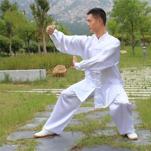 Chinese Traditional Tai Chi Kung Fu Uniforms Kids Adult Satin Performance Dance Costumes Morning Exercise Wushu Suit