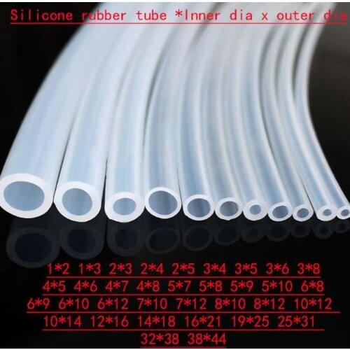 Silicone rubber tube 6x8 6x9 6x10 6x12 7x10 7x12 8x10 8x12 10x12 10x14 12x16 14x18 mm transparent clear pipe Hose plumbing