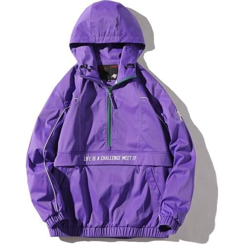 Windbreaker Hoodie Jacket Men Spring Autumn Big Pocket Design Hip Hop Streetwear Classic High Quality Coats Clothes