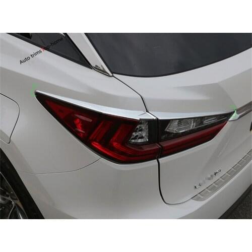 Yimaautotrims ABS Chrome Rear Tail Trunk Lights Lamp Eyebrow Stripes Cover Trim 4 Pcs Fit For Lexus RX RX450h 2016 - 2020