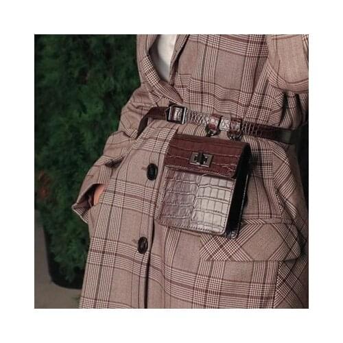 New pu Leather Women Shoulder Bags Cross Body Bag Fashion Mini Ladies Handbags Solid Handbag pockets Belt decoration pockets