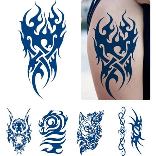 1-40 Gradient Semi Permanent Tattoo Sticker Plant Herb Tattoo Sticker Waterproof Lasting 15 Days Arm Temporary Tattoo Sticker Pa