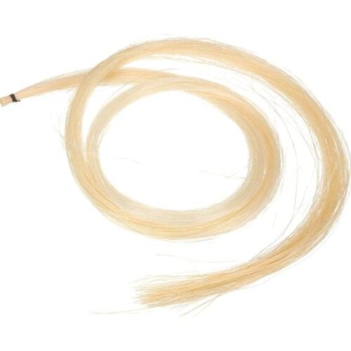 1 Hank 30 Inch Violin Viola Mongolian Horsehair for Violin Bow Parts White Color