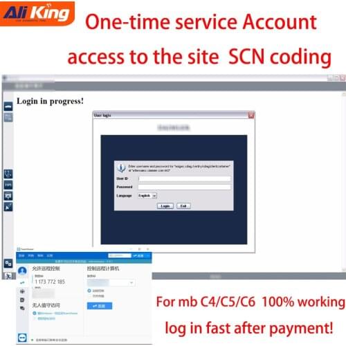 100% works Online SCN Coding One time account log in for mb star c4/ sd c5 /SD Connect Compact c6 Diagnostic tool for MB cars
