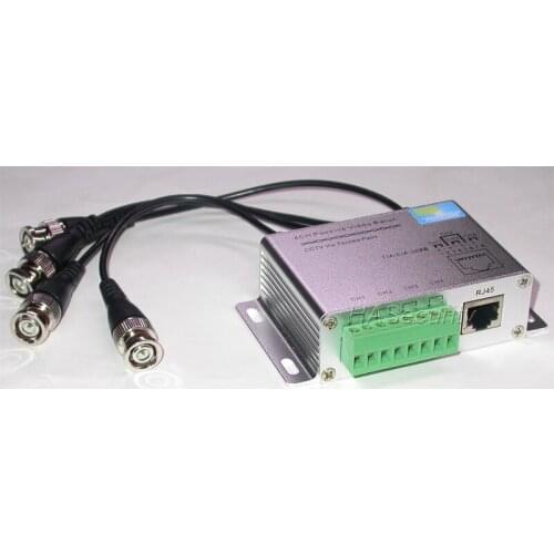 4ch Passive Video Balun ( AHD / TVI / CVI 720P ) for CCTV camera AHD TVI CVI signals BNC to RJ45