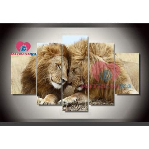 Diamond painting lion picture of diamond mosaic 5d diy diamond painting full drill hobbies and crafts diy painting triptych