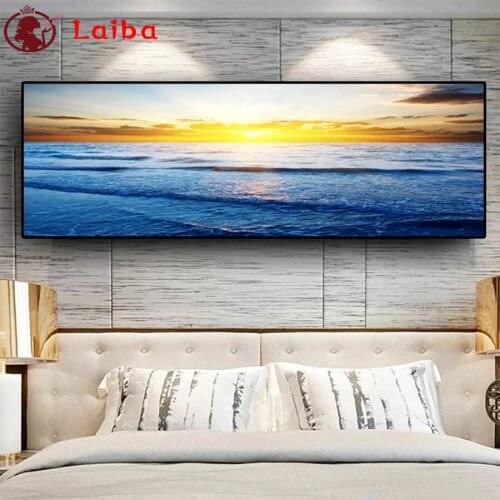 Diy Diamond Painting Natural scenery,sunset seascape diamond mosaic full square drill diamond embroidery cross stitch home decor