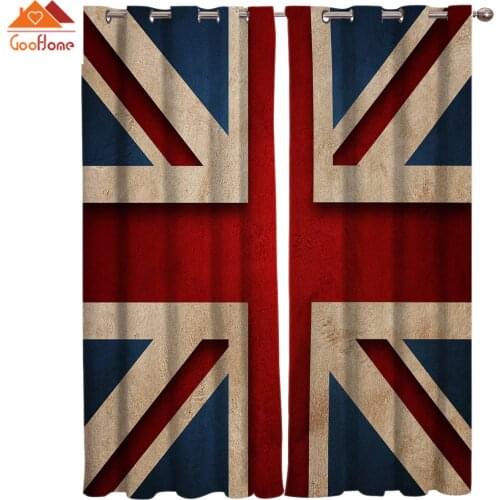 British Flag Window Curtains Living Room Outdoor Fabric Drapes Curtain Home Decor