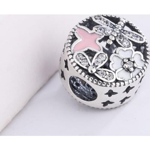 High Quality 925 Sterling Silver Zircon Charms Bracelet Charms European Loose Beads For DIY Jewelry Making For Pandora